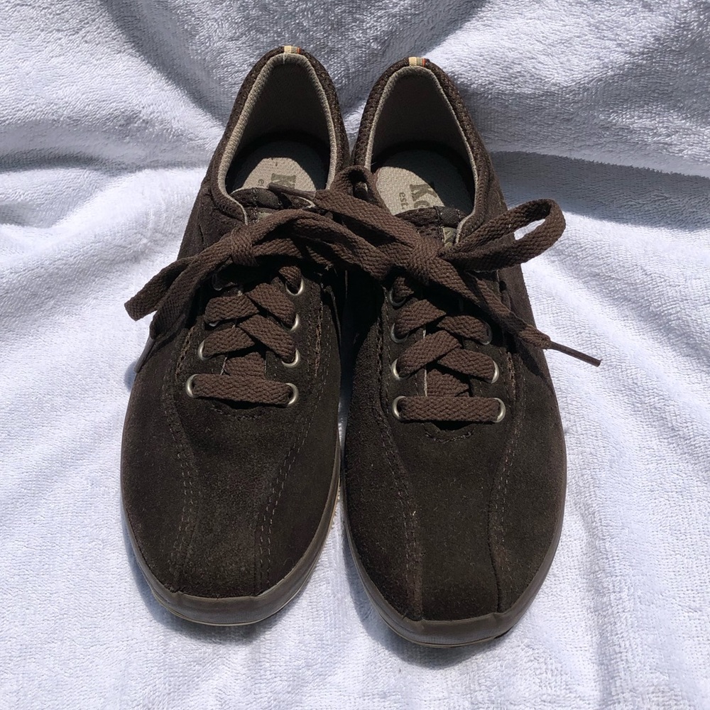 Brown suede keds